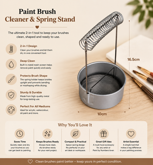 Steel Paint Brush Cleaner and Stand