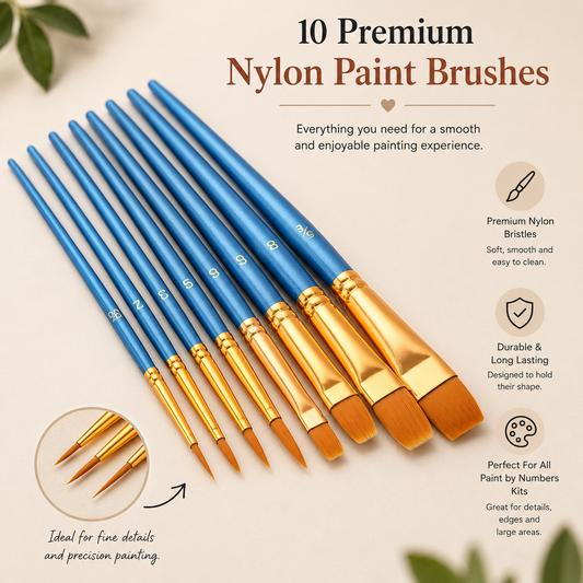 Set of 10 Paint Brushes