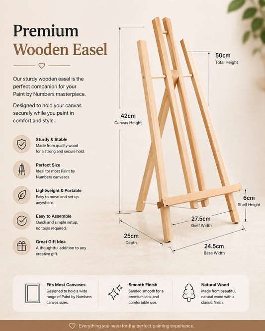 Large New Zealand Pine Wood Easel