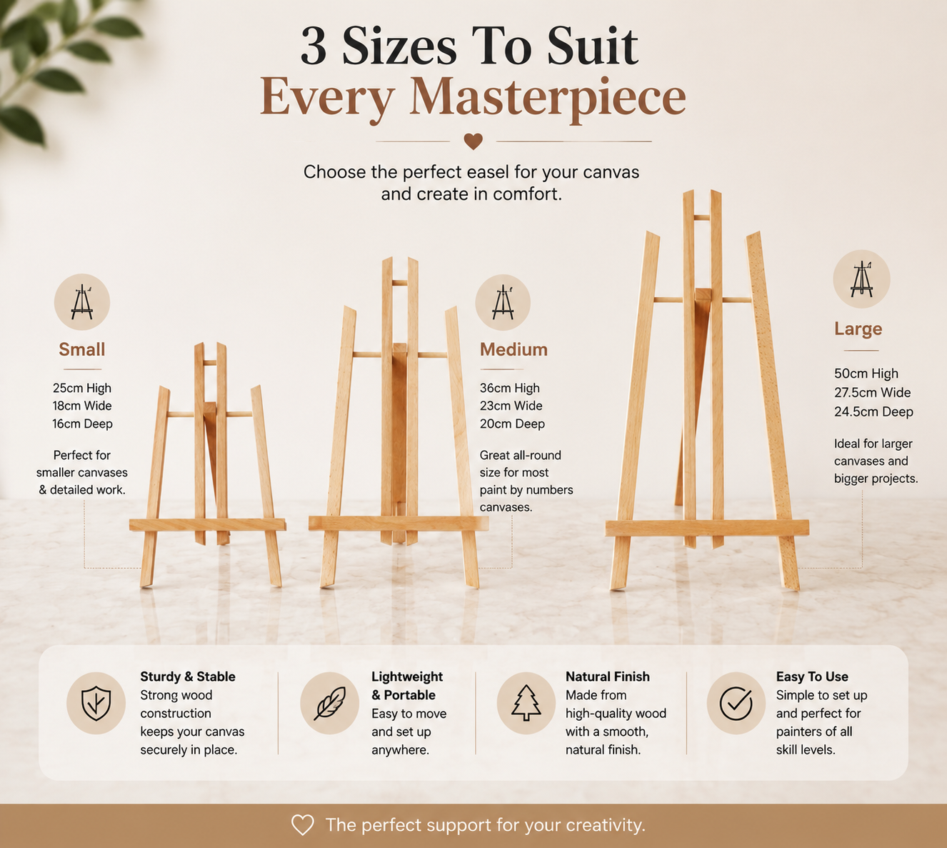 Large New Zealand Pine Wood Easel