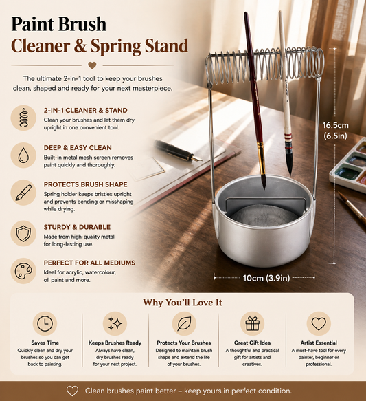 Steel Paint Brush Cleaner and Stand