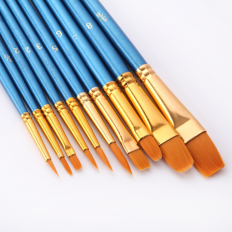 Set of 10 Paint Brushes